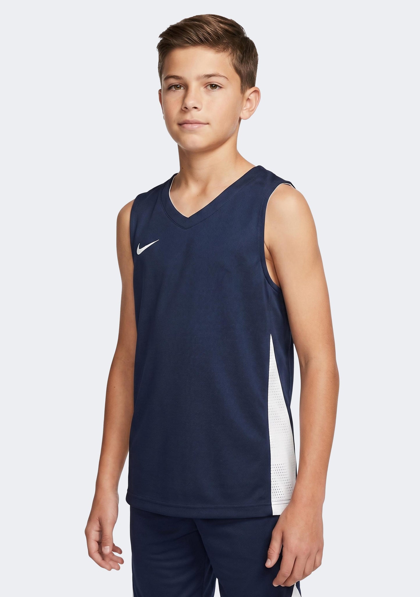 Nike Kids' Team Basketball Training Jersey - Navy/White