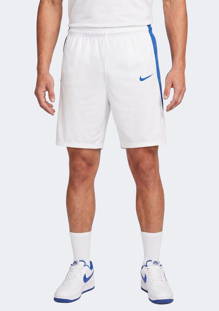 Nike Men's Team Basketball Stock Shorts - White/Blue