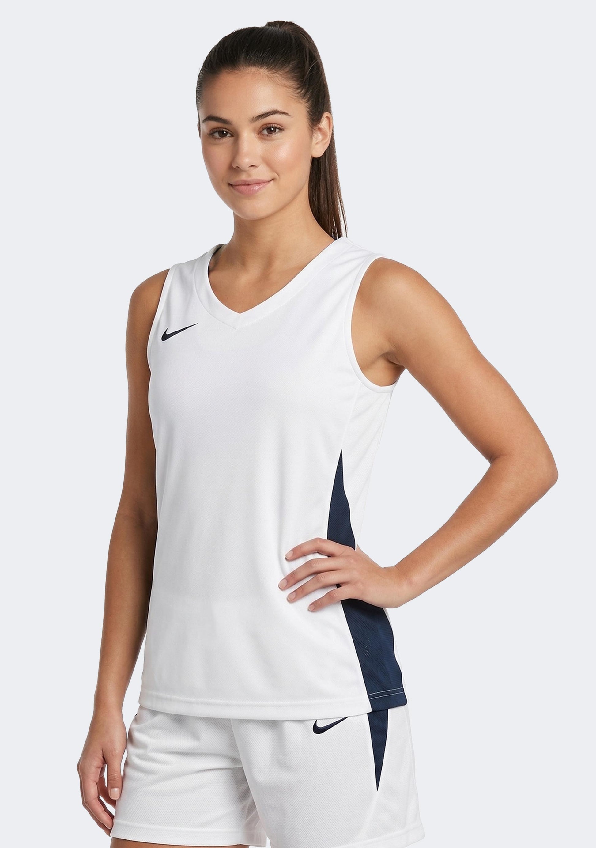Nike Women's Team Basketball Training Jersey - White/Navy