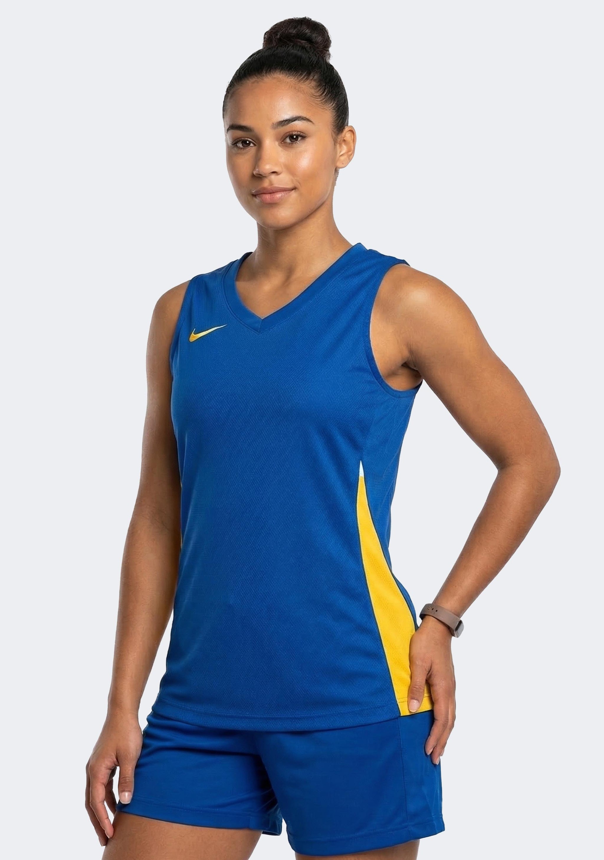 Nike Women's Team Basketball Training Jersey - Royal/Yellow