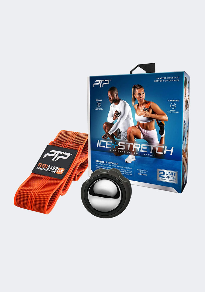 PTP Ice + Stretch Duo Pack: Flexiband and Ice Ball