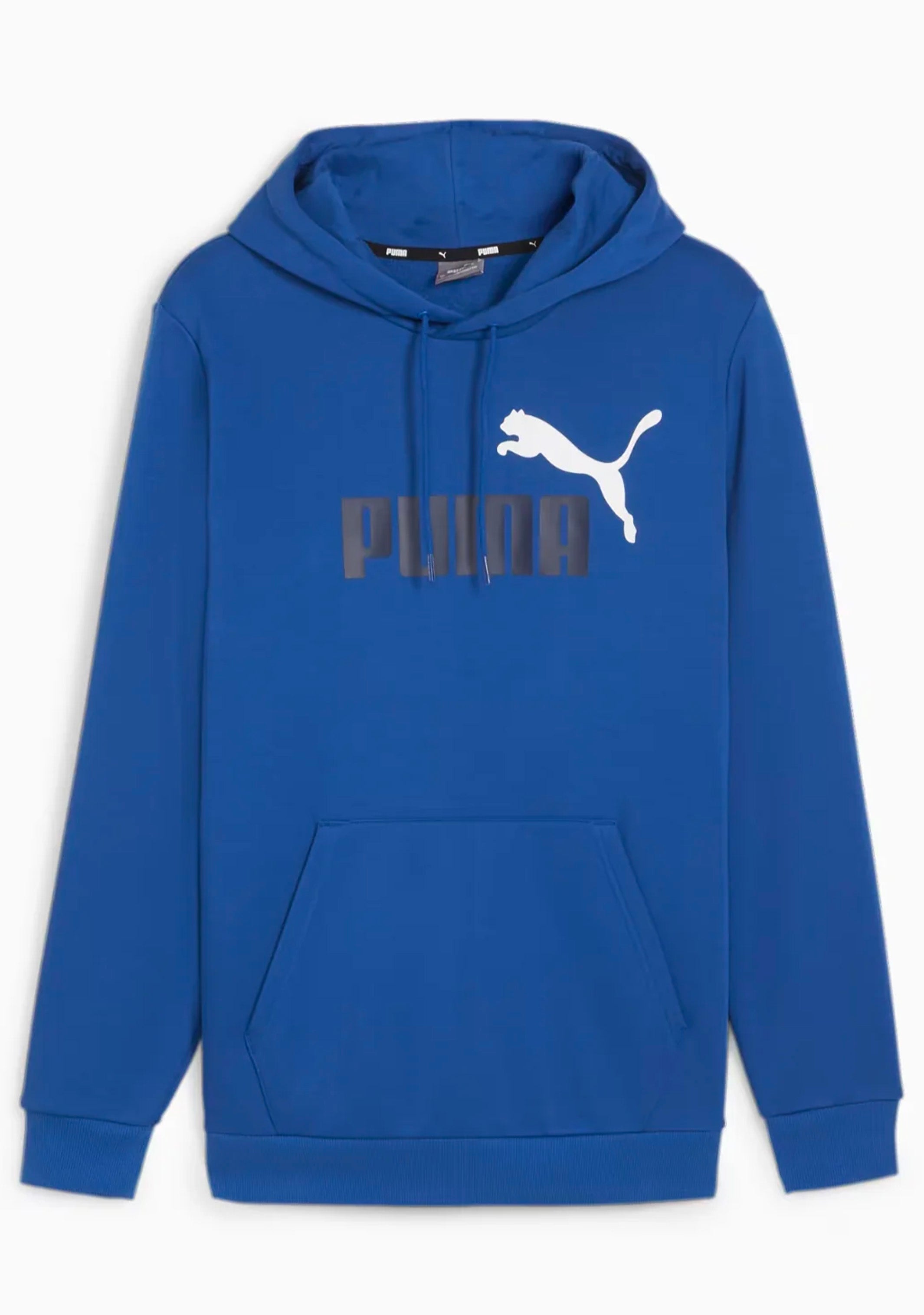 Puma Men's Essentials+ Two-Tone Big Logo Hoodie Cobalt Glaze