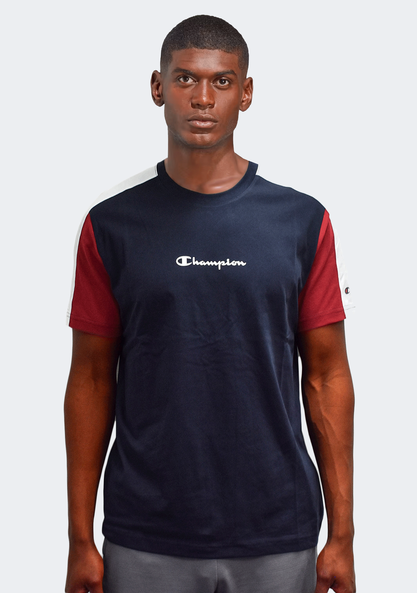 Champion Mens EU Mod Block Tee Red Navy