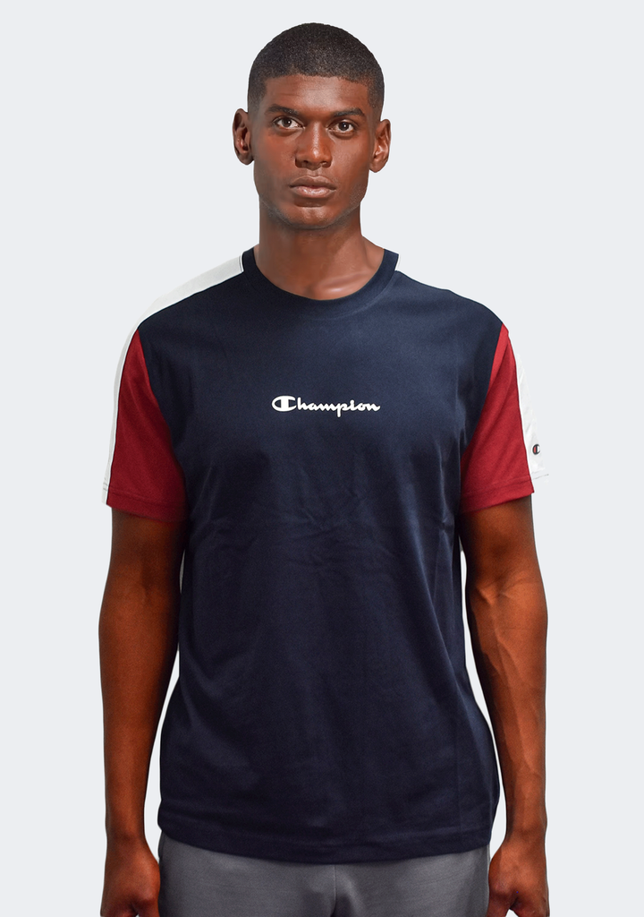 Champion Mens EU Mod Block Tee Red Navy