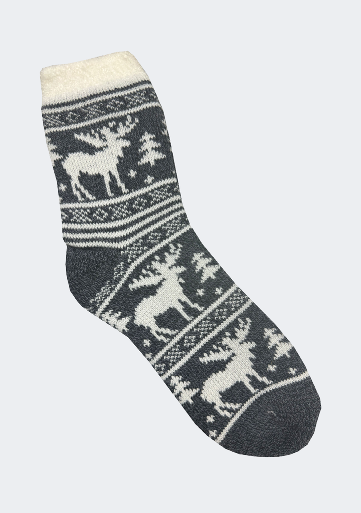 Sofsole Women’s Fireside Indoor Lodge Crew Socks Black