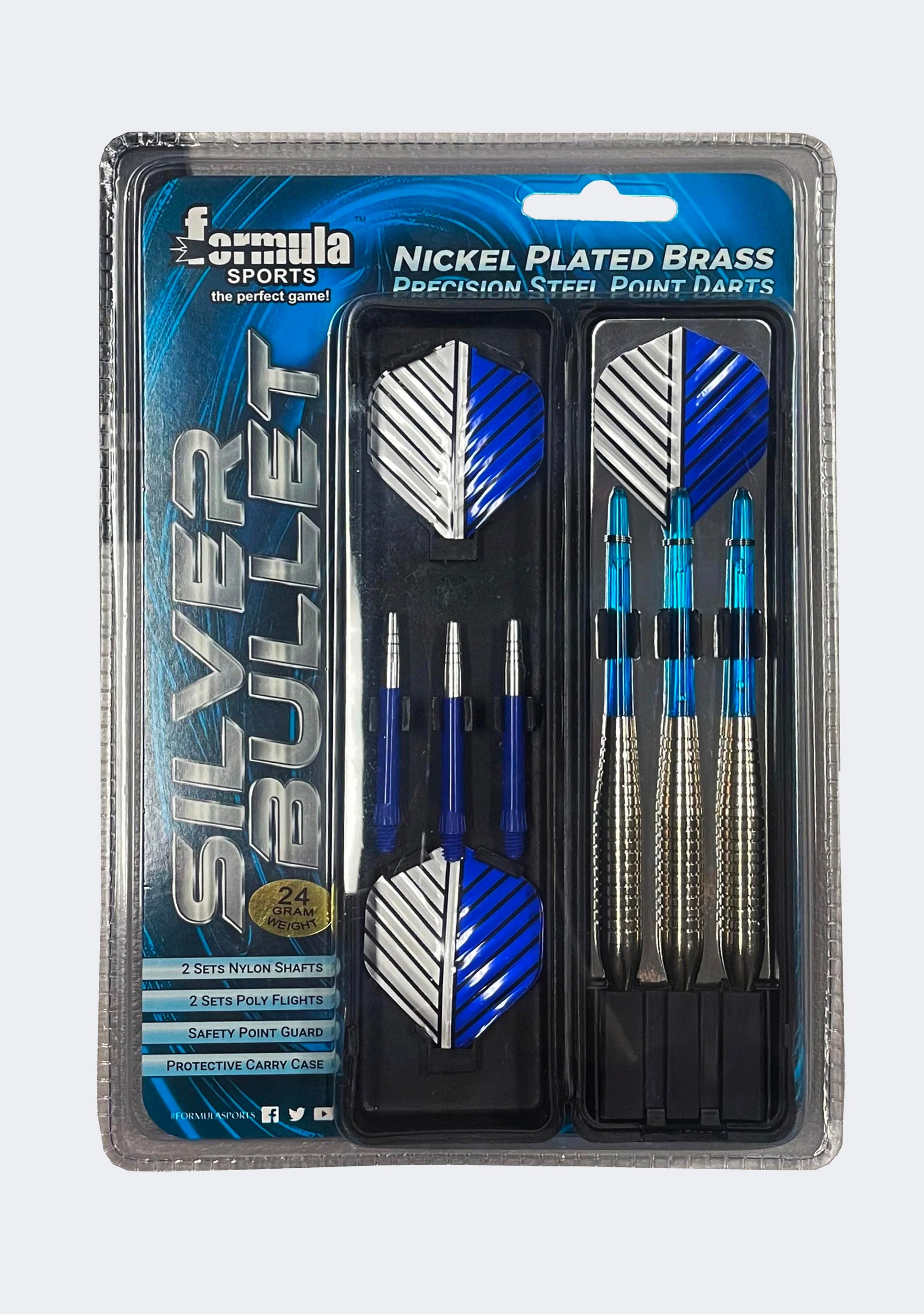 Formula Sports Silver Bullet Nickel Plated Brass Precision Steel Point Darts
