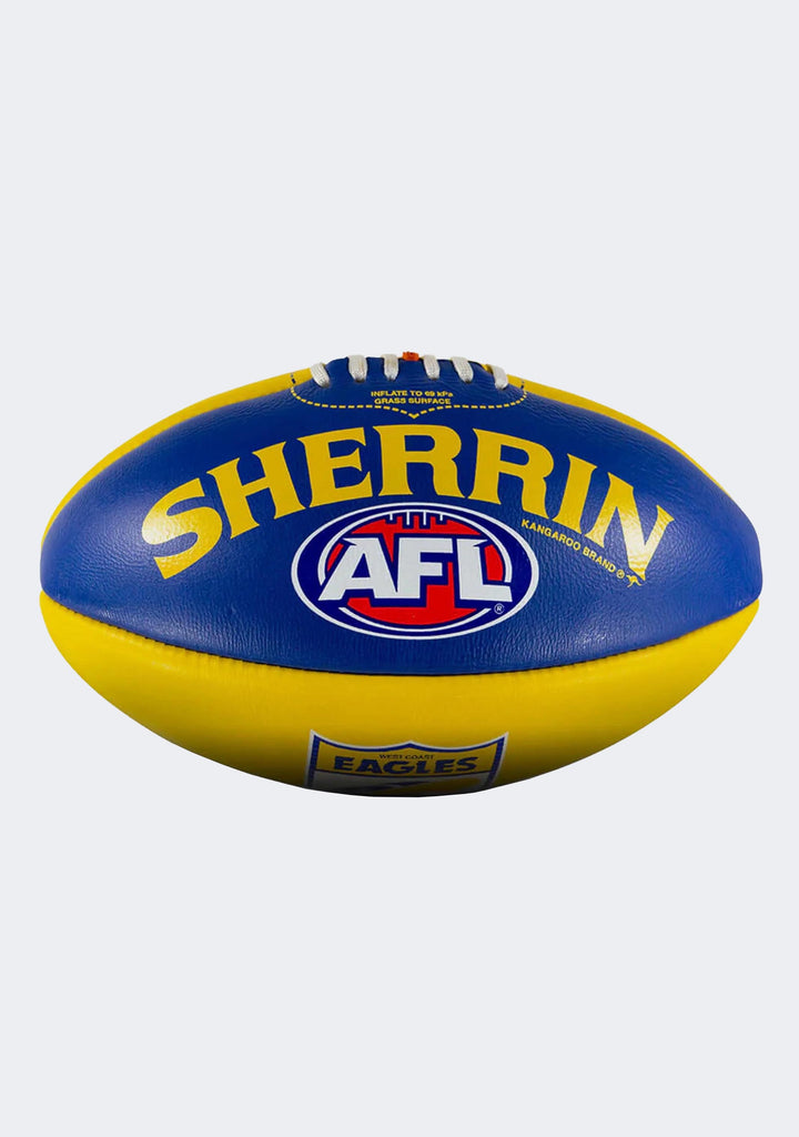 Sherrin West Coast Eagles Leather Football Size 5