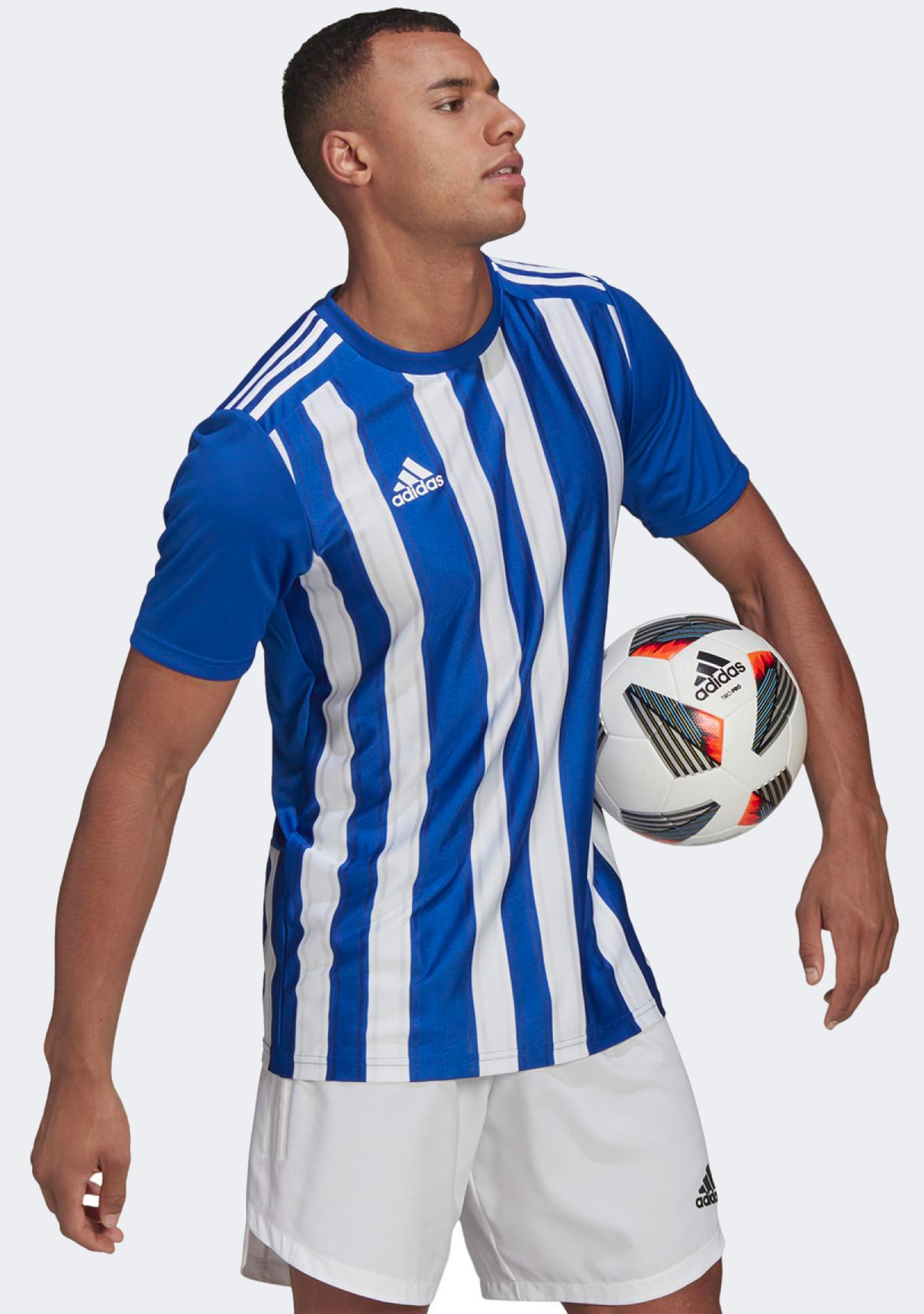 Adidas Mens Striped 21 Jersey Blue/White