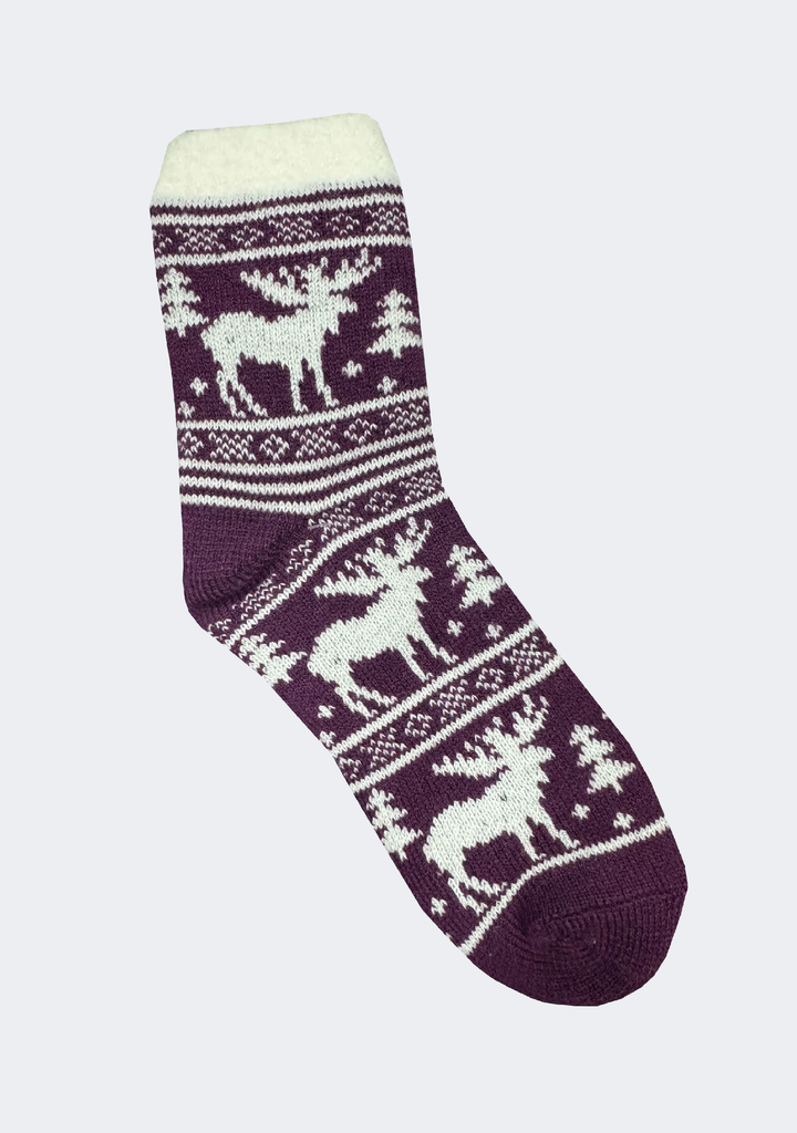 Sofsole Women’s Fireside Indoor Lodge Crew Socks Winterbloom