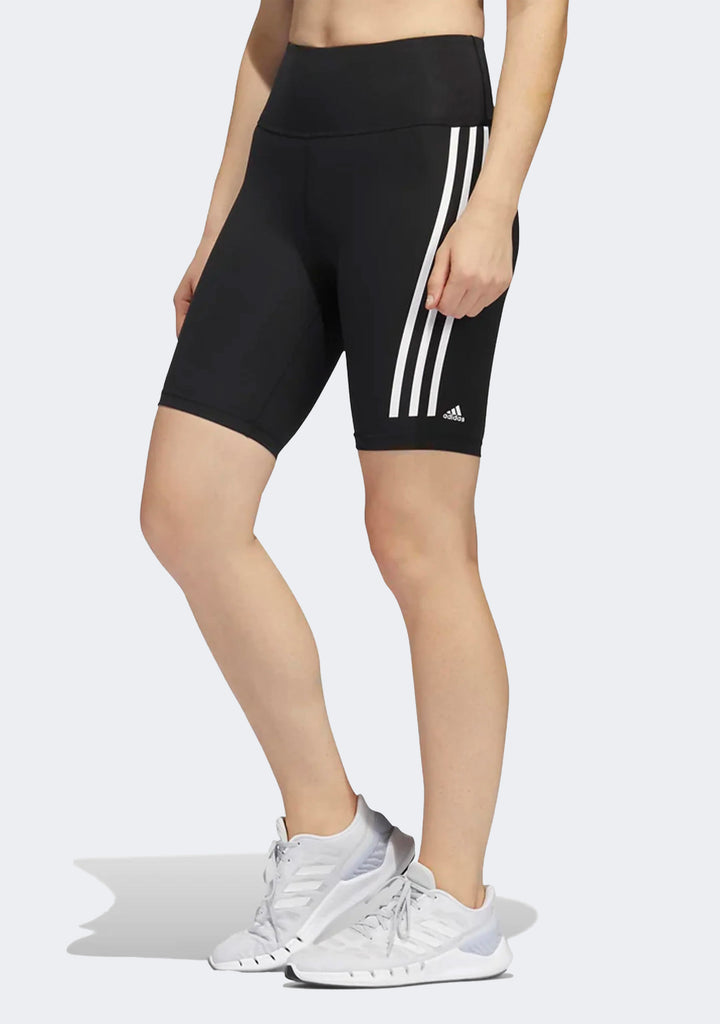 Adidas Women's Optime Trainicons 3-Stripes Bike Short Leggings