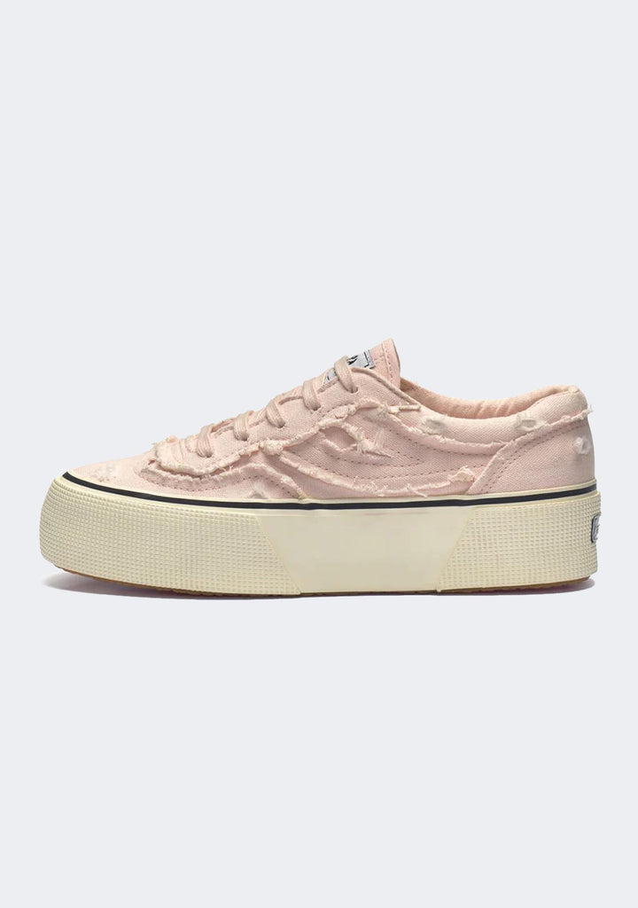 Superga 3041 Revolley Fringed Stone Washed Platform