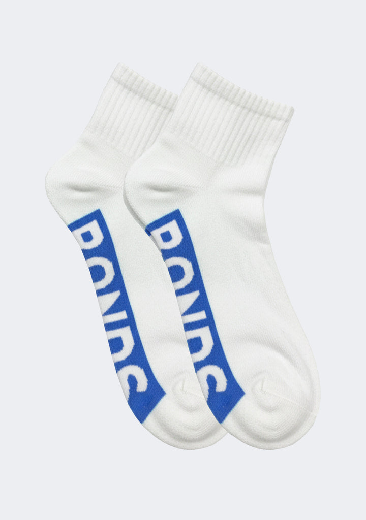 Bonds Men's Cushioned 1/4 Crew White Socks 3 Pack