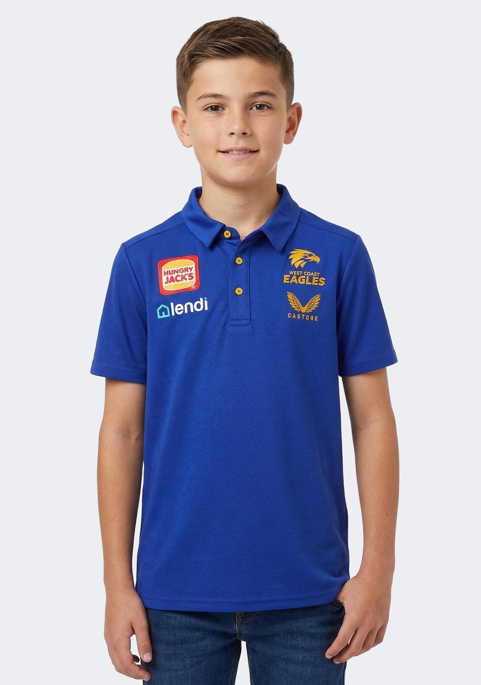 Castore Kids' West Coast Eagles Media Polo (2022)