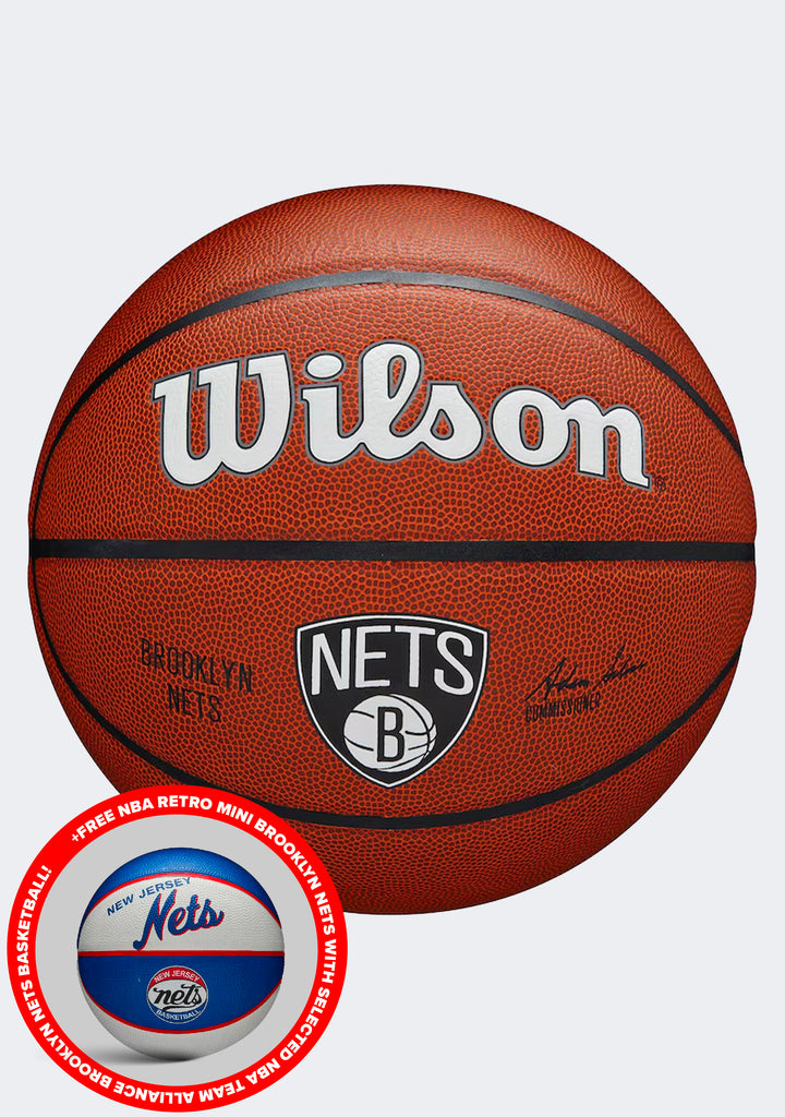 Wilson NBA Team Alliance Brooklyn Nets With Free Wilson NBA Retro Mini Brooklyn Nets