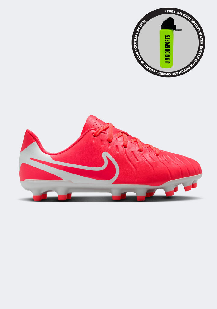Nike Kids' Tiempo Legend 10 Club FG/MG with FREE JKS Water Bottle