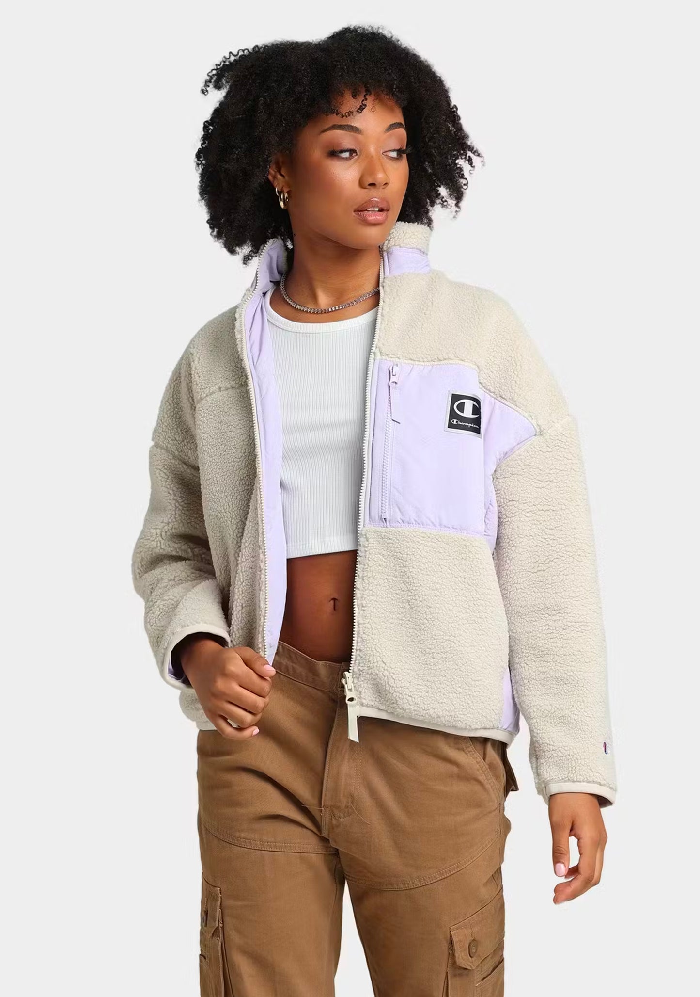 Champion Women's Rib Mix Media Reversible Jacket