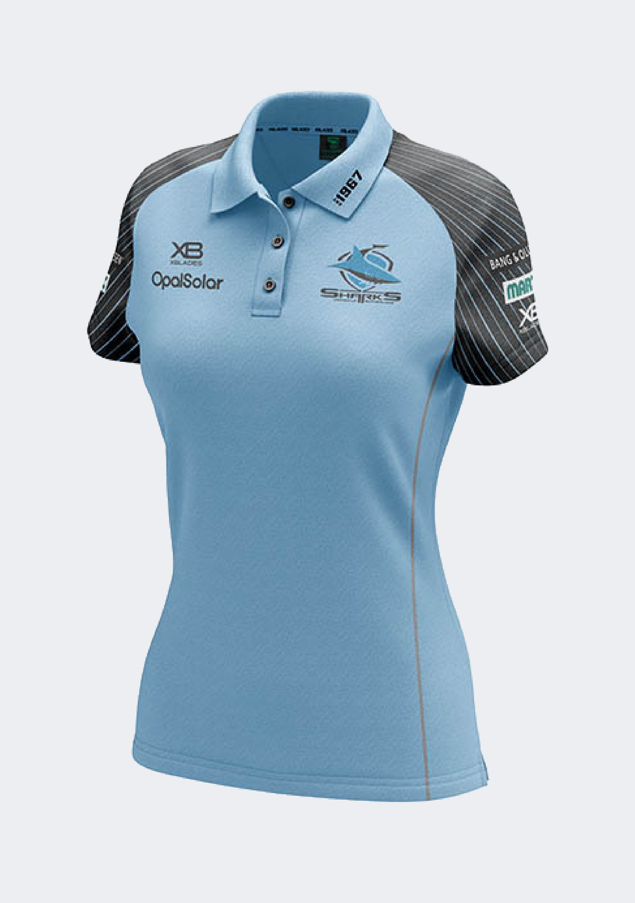 XBlades Cronulla Sutherland Sharks Media Polo 2018 Women’s Sky