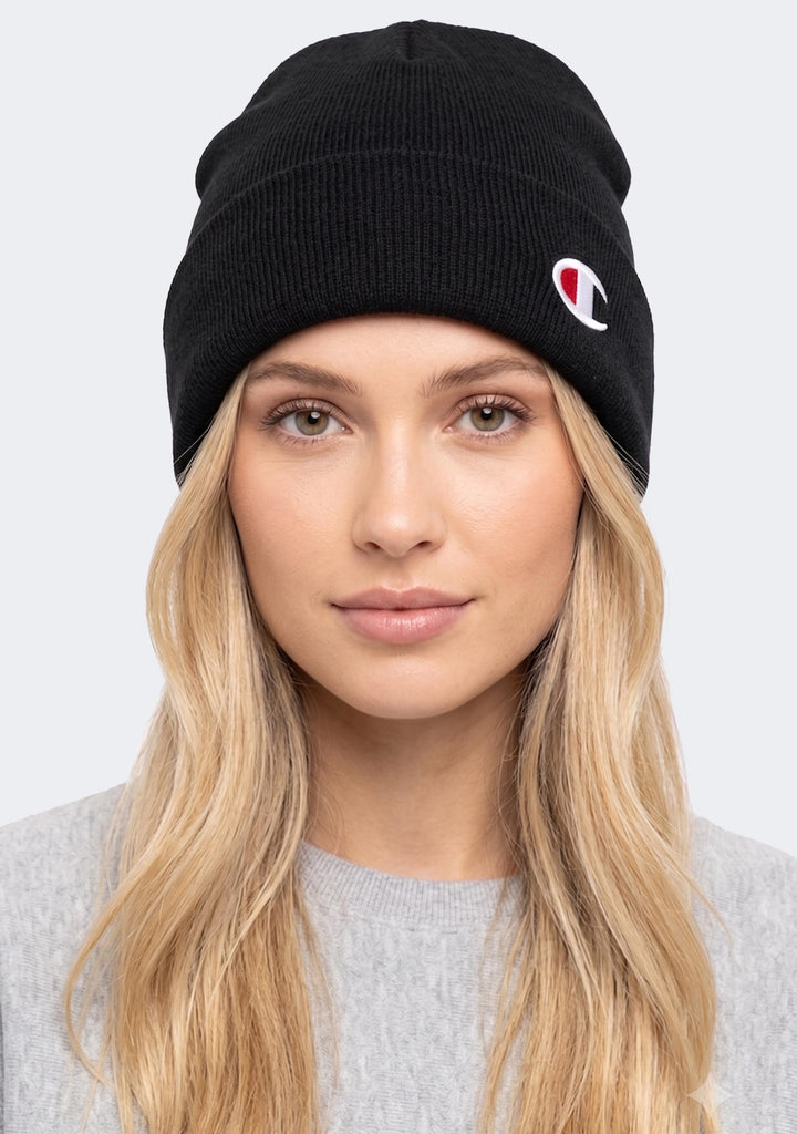 Champion Unisex C Logo Beanie Black