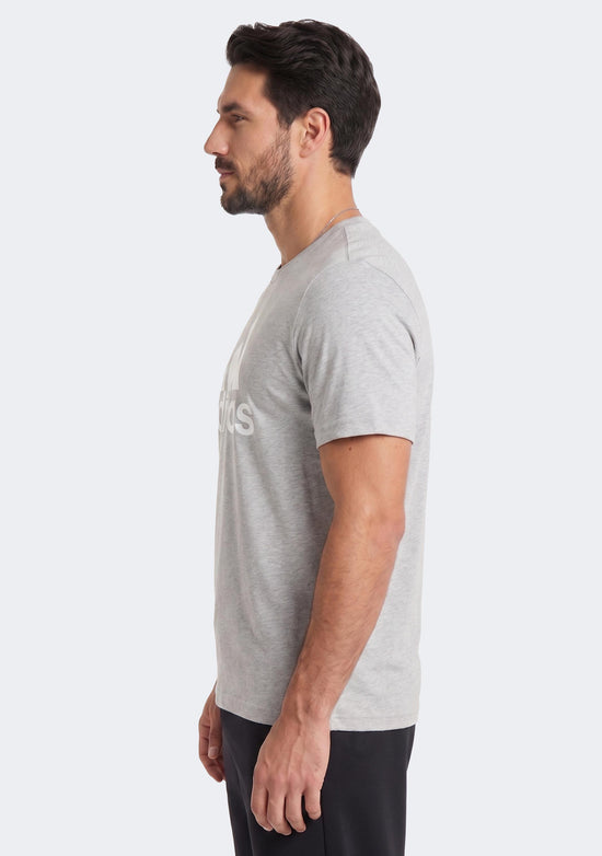Adidas Men's Essentials Single Jersey Big Logo Tee Grey