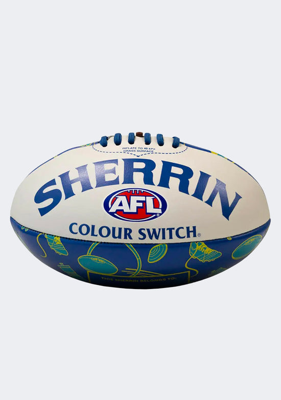 Sherrin AFL Auskick UV Light Colour Switch Footy