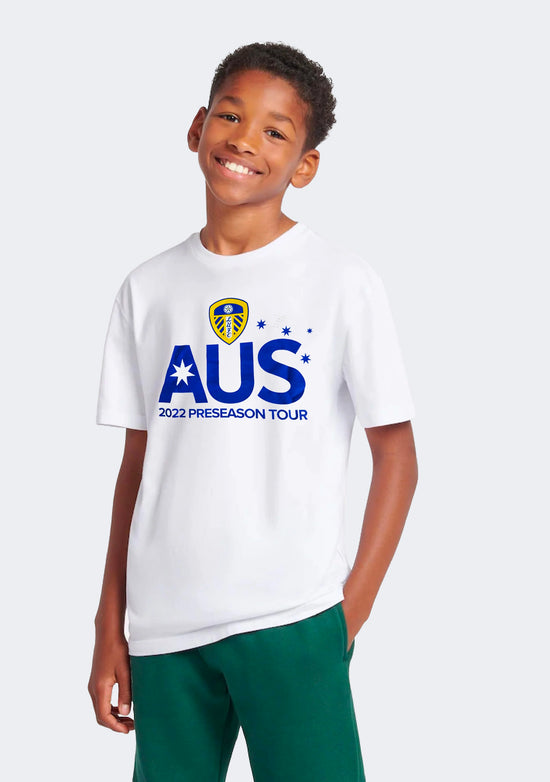Gildan Kids' Leeds United Supporter Tee White