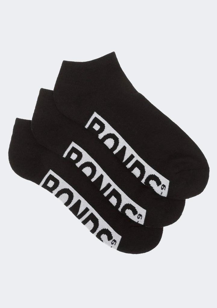 Bonds Men's Cushioned Low Cut 3 Pack Black