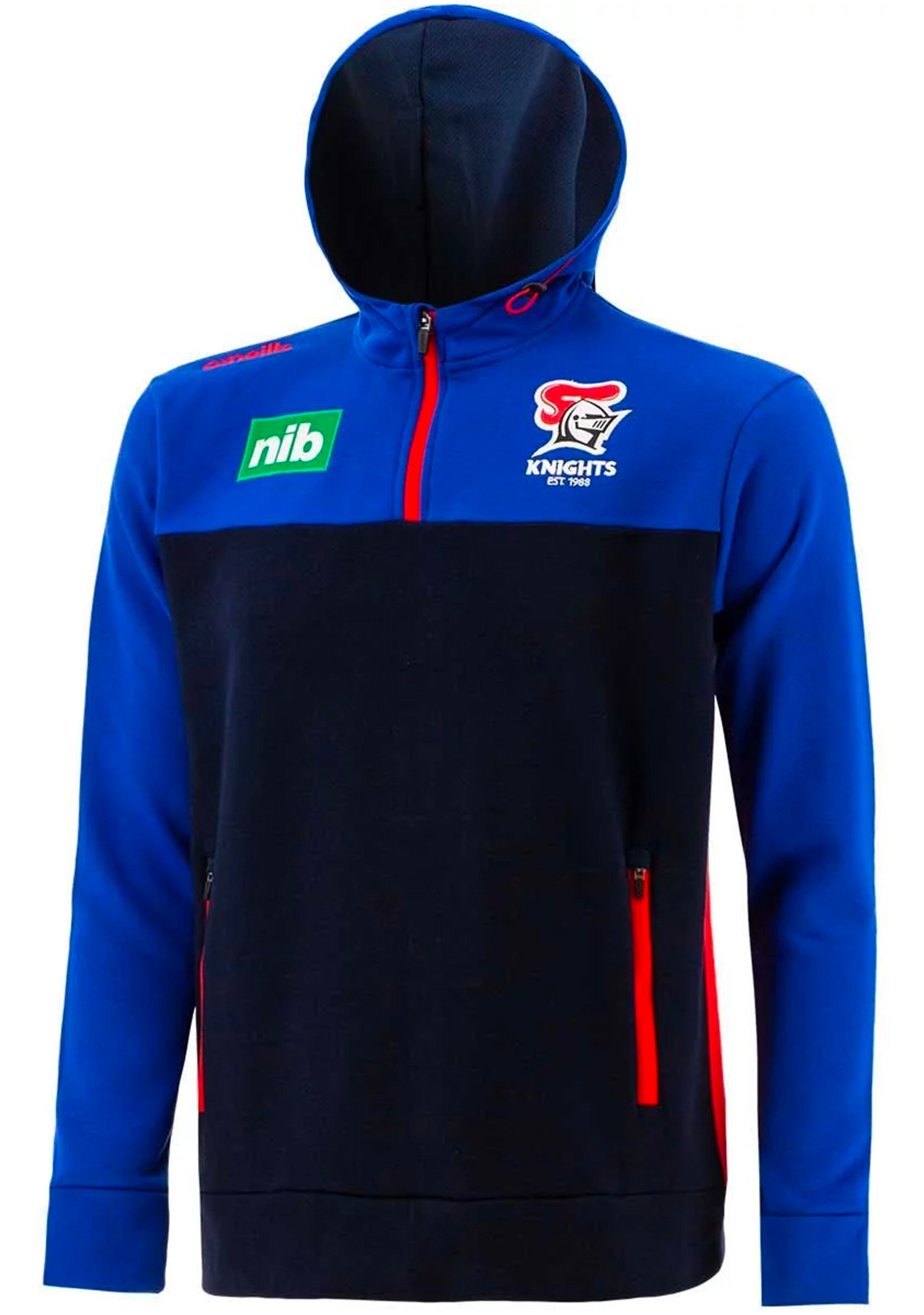 O'Neills Newcastle Knights Men's Fleece Half Zip Hoodie Marine-Royal
