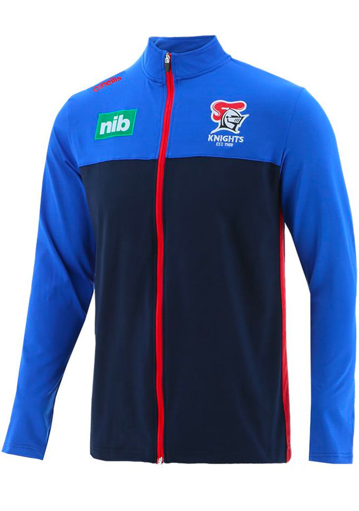 O'Neills Newcastle Knights Men's Severn Brushed Full Zip Lightweight Travel Jacket Marine-Royal-Red