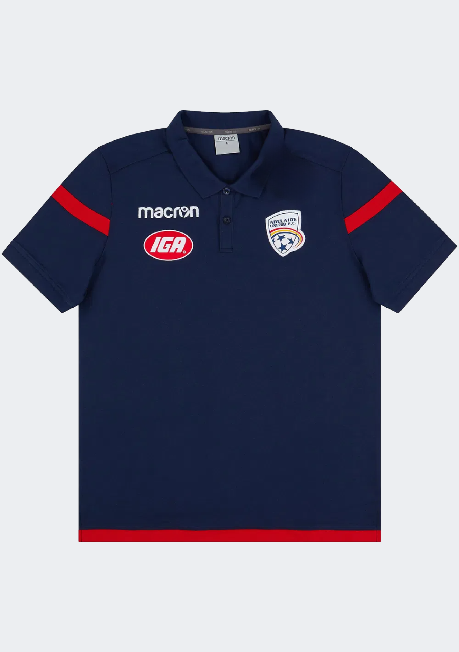 Macron Kids' Adelaide United Football Club Polycotton Polo Short Sleeve