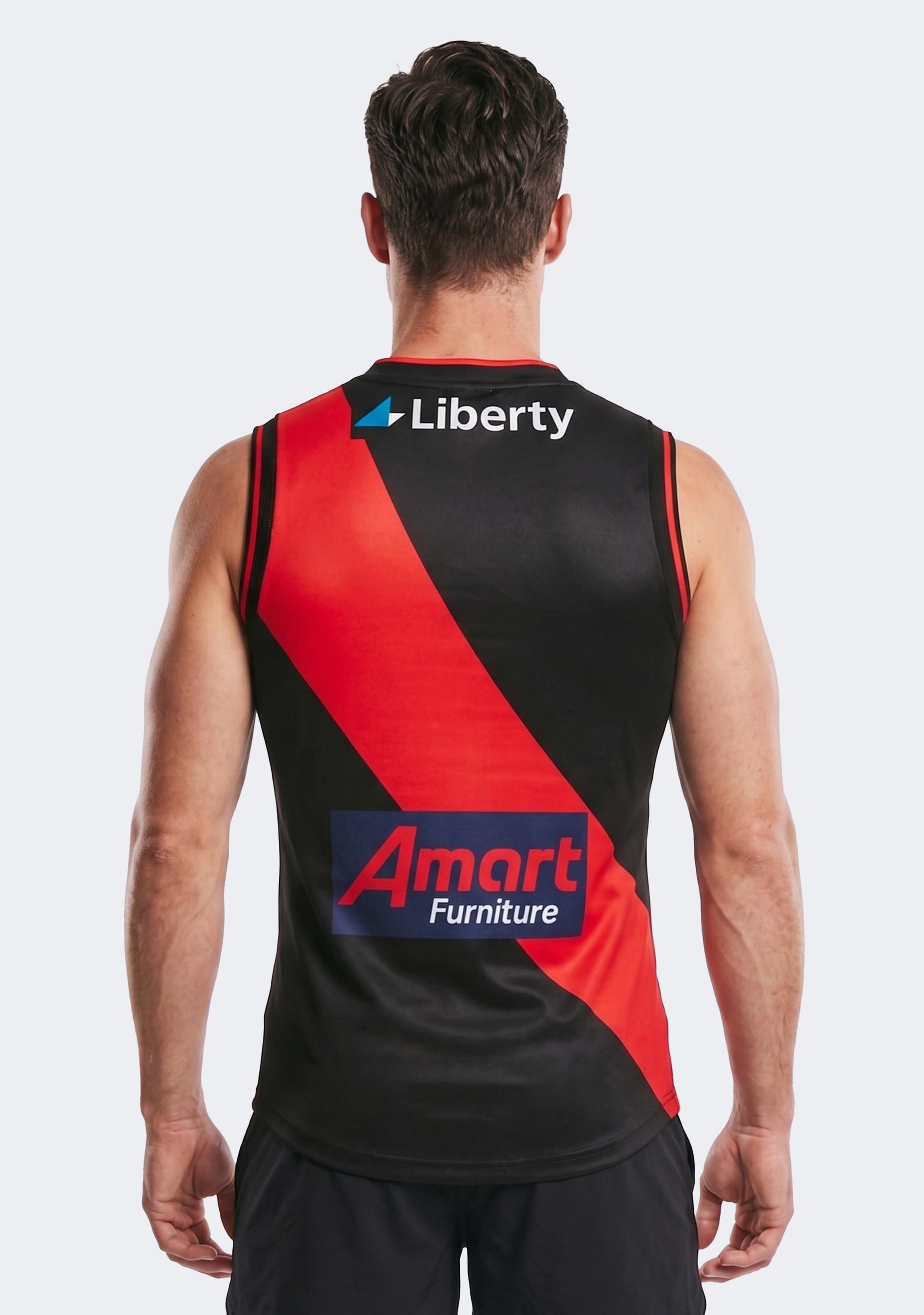 Under Armour Men's Essendon FC 2022 Replica Home Guernsey Black/Red