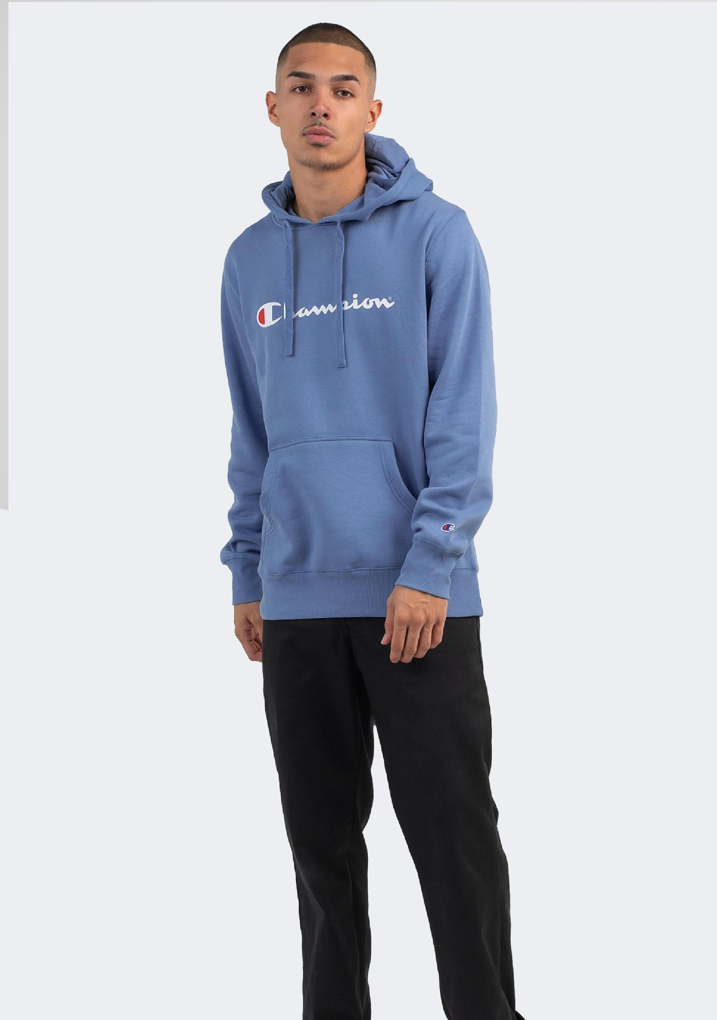 Champion Men’s Script Hoodie Denim Fade