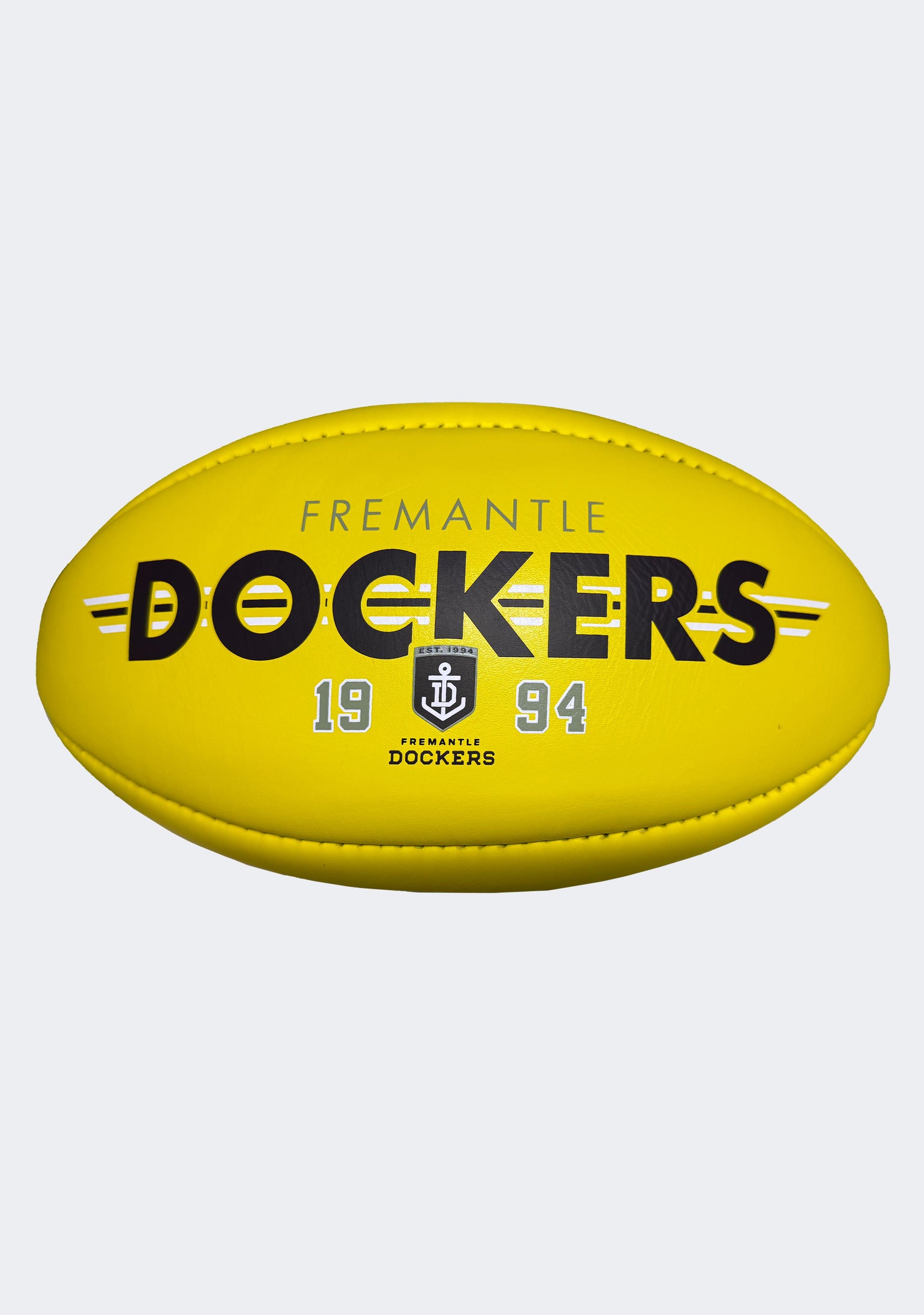 Sherrin AFL Fremantle Dockers Team Yellow Leather Football