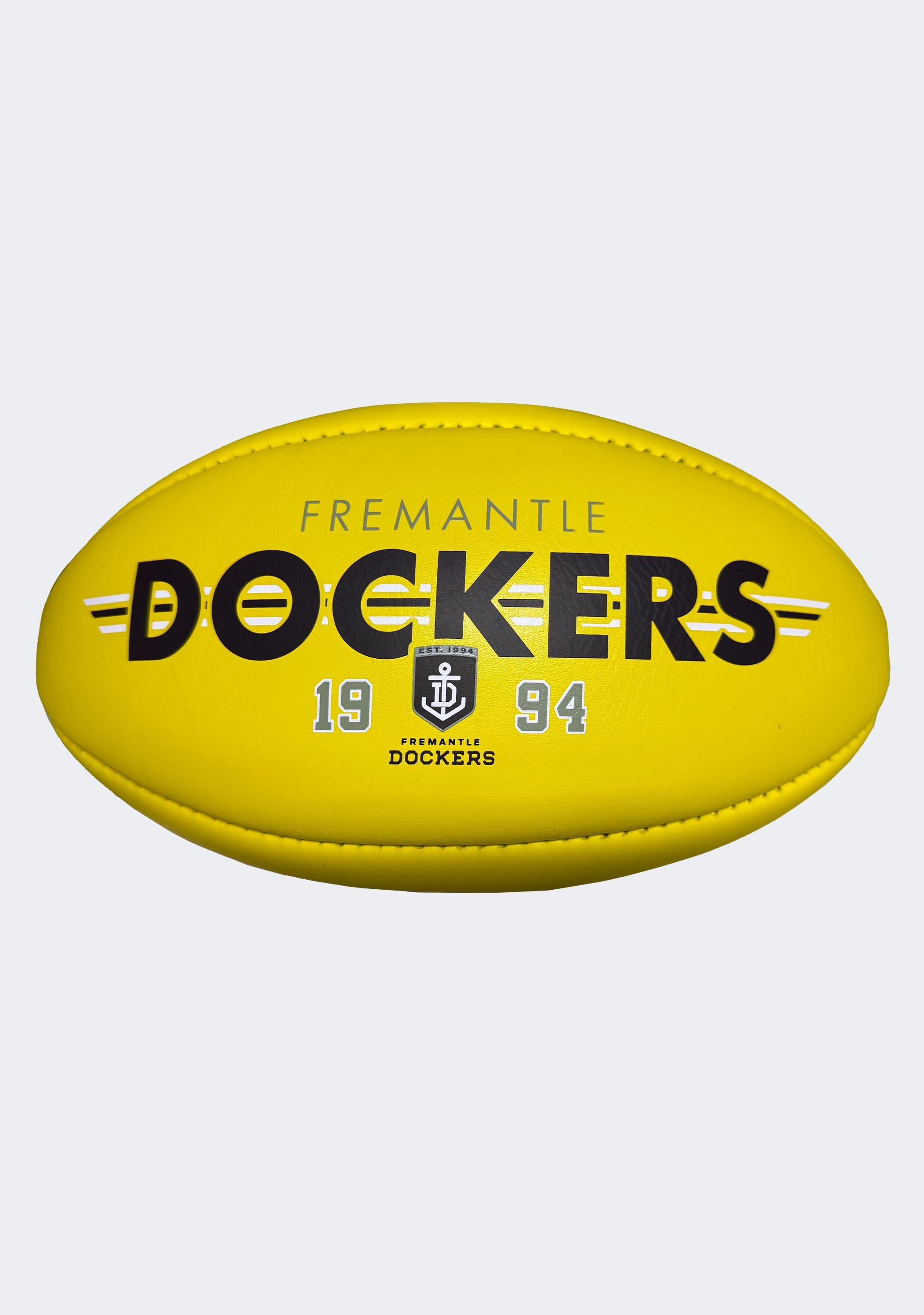 Sherrin AFL Fremantle Dockers Team Yellow Leather Football