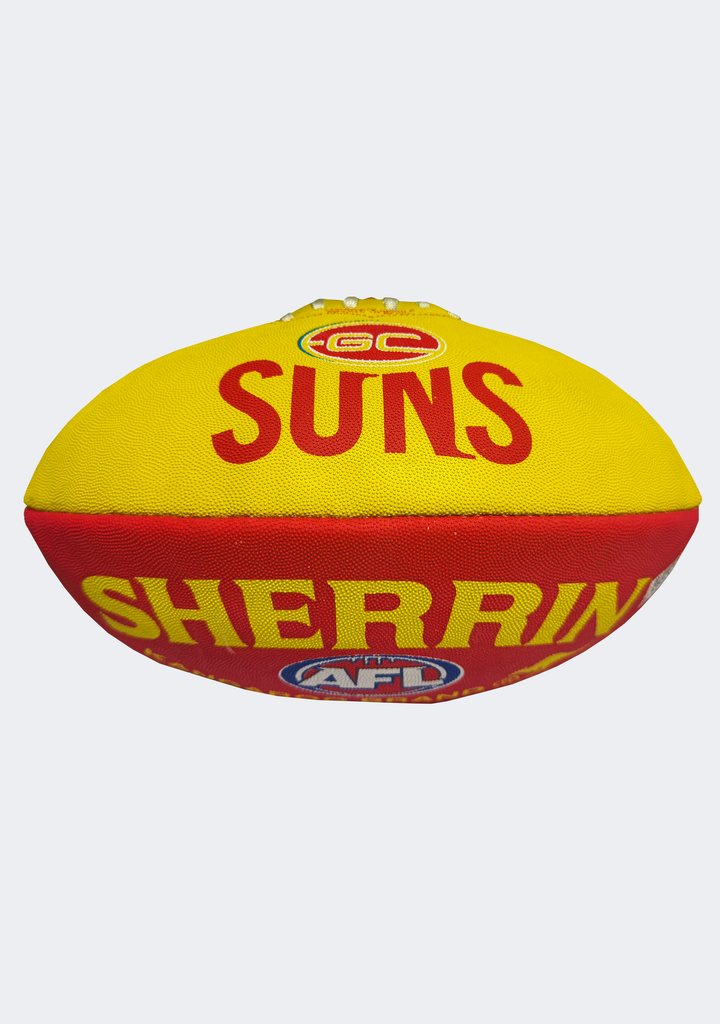 Sherrin Gold Coast Suns Rubber Synthetic Footy