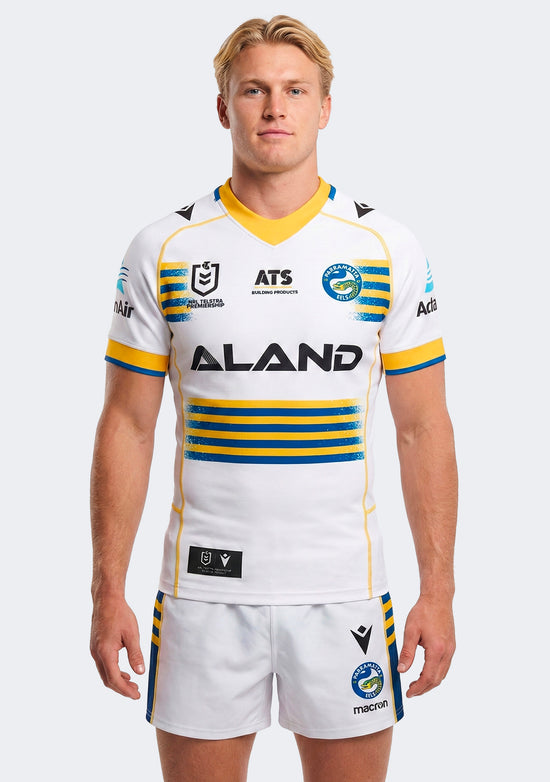 Macron Men's Parramatta Eels M24 Authentic Away Shirt SS