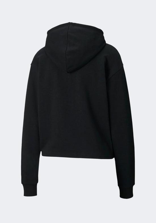 Puma Women's ESS Cropped Metallic Logo Hoodie