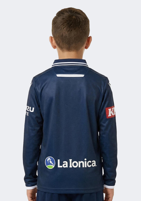 Macron Kids' Melbourne Victory M24/25 ALM Authentic Long Sleeve Home Jersey