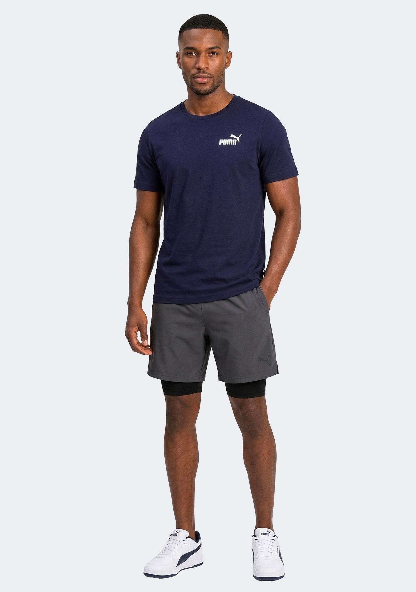 Puma Men’s Essential Small Logo Tee Navy