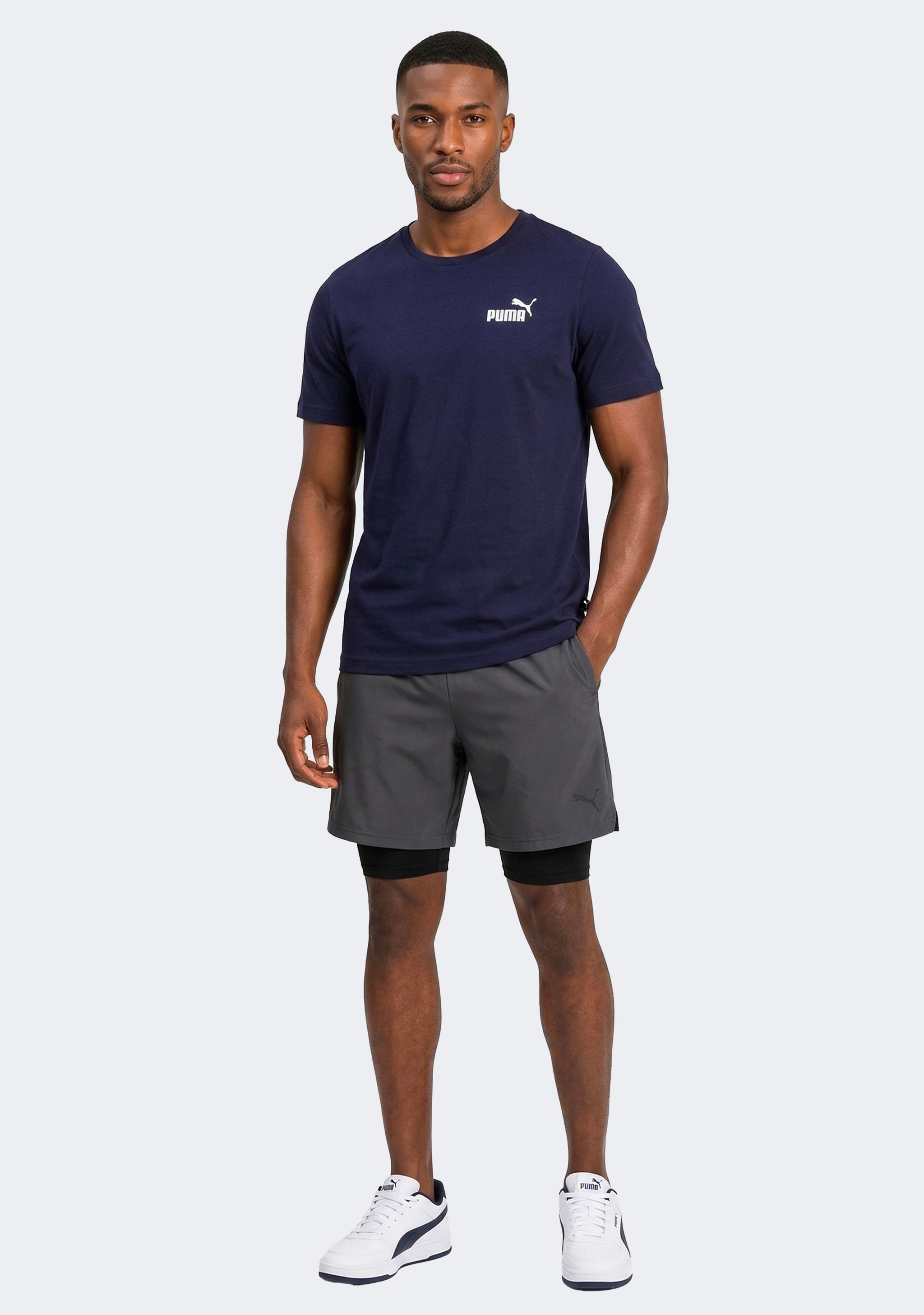 Puma Men’s Essential Small Logo Tee Navy