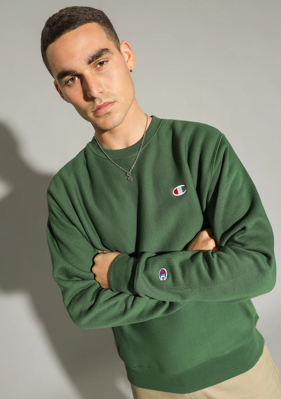 Champion Men's Rochester Weave Small C-Logo Crew