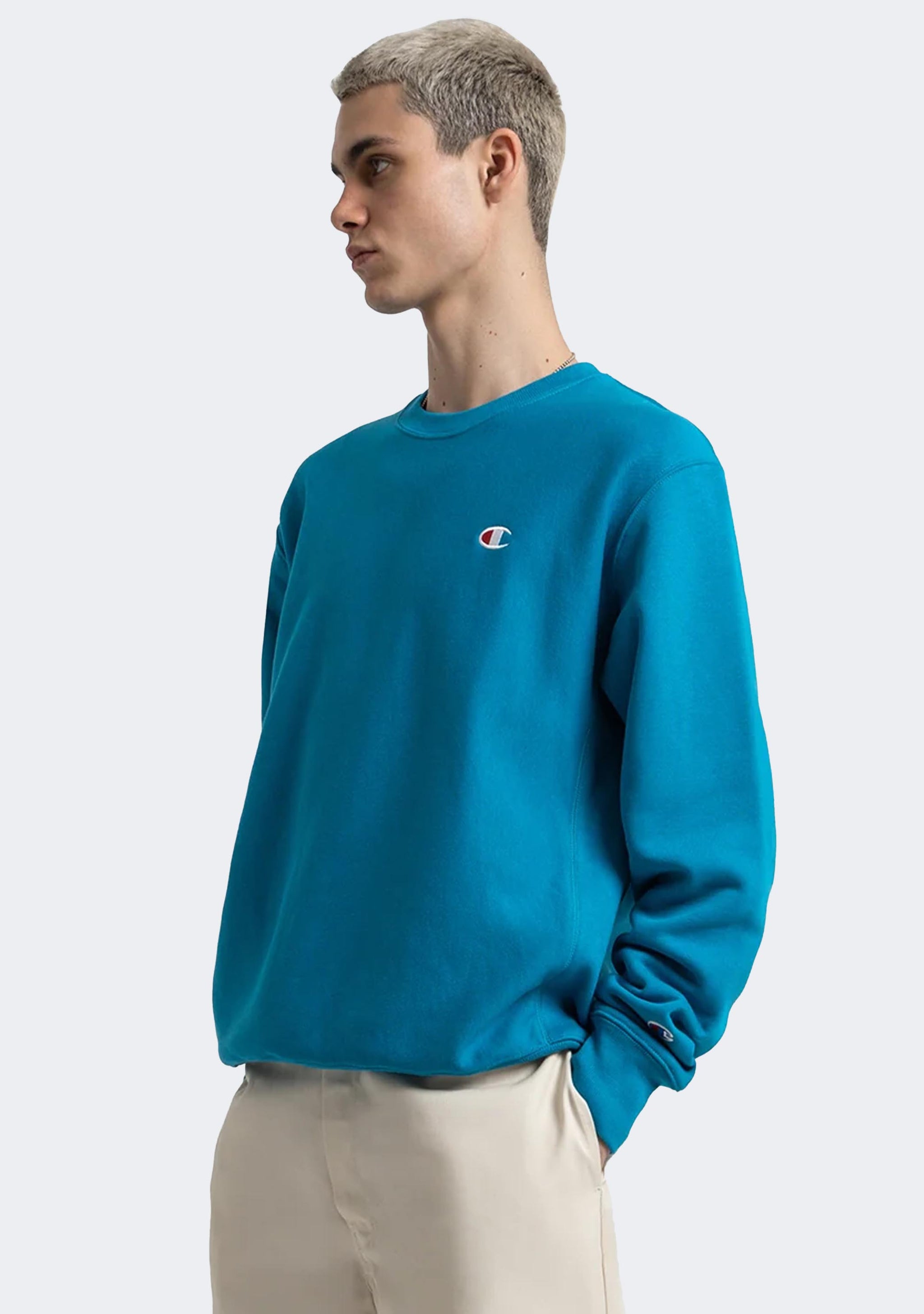 Champion Men's Reverse Weave Small C-Logo Crew
