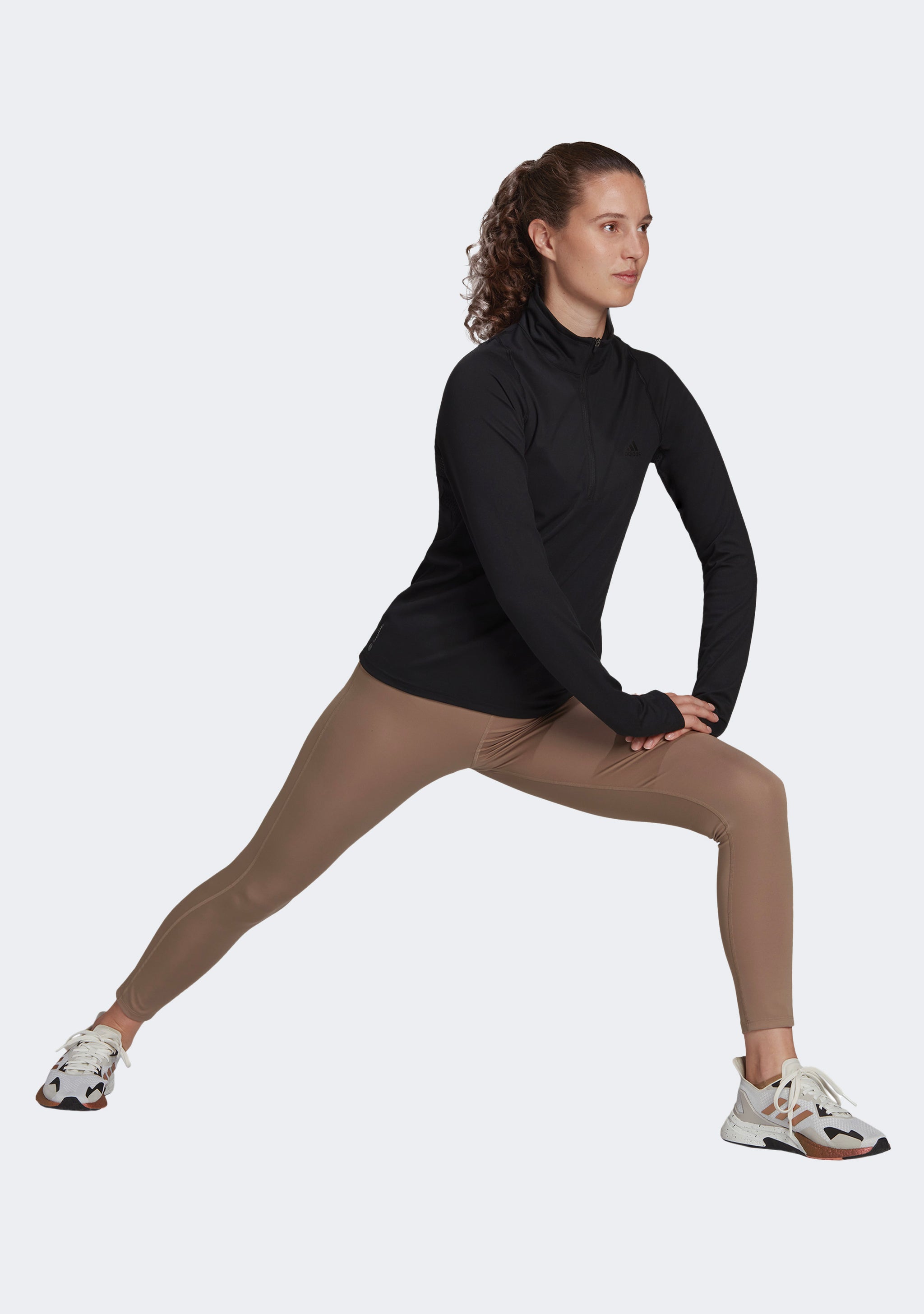 Adidas Women’s Run Fast Half-Zip Long Sleeve Sweatshirt