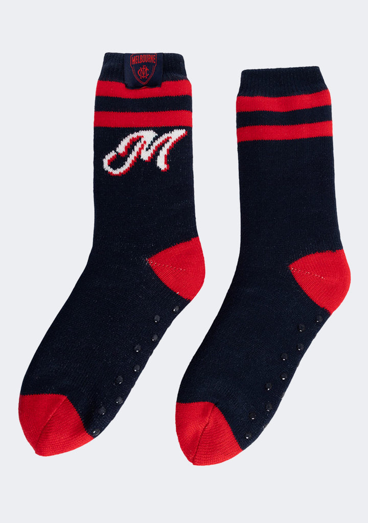 AFL Melbourne Demons Knitted Bed Socks