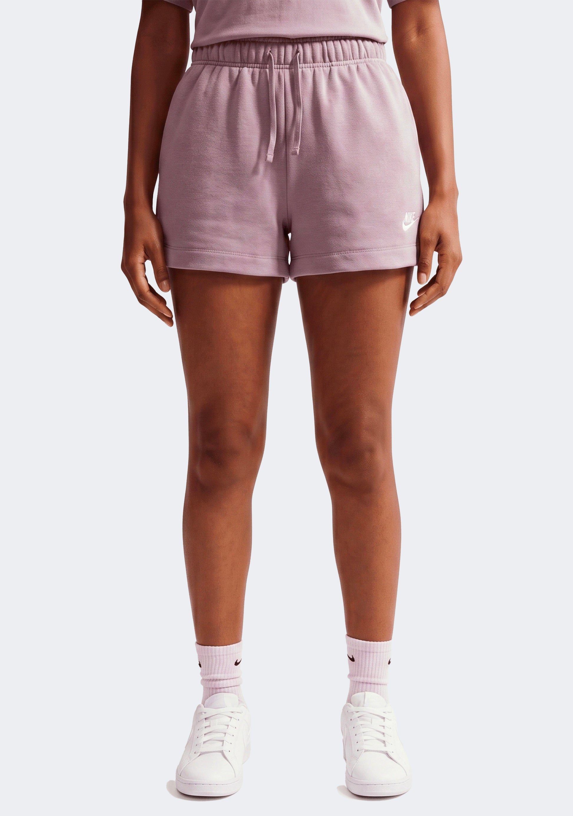 Nike Women's Sportswear Club Fleece Mid-Rise Shorts Violet