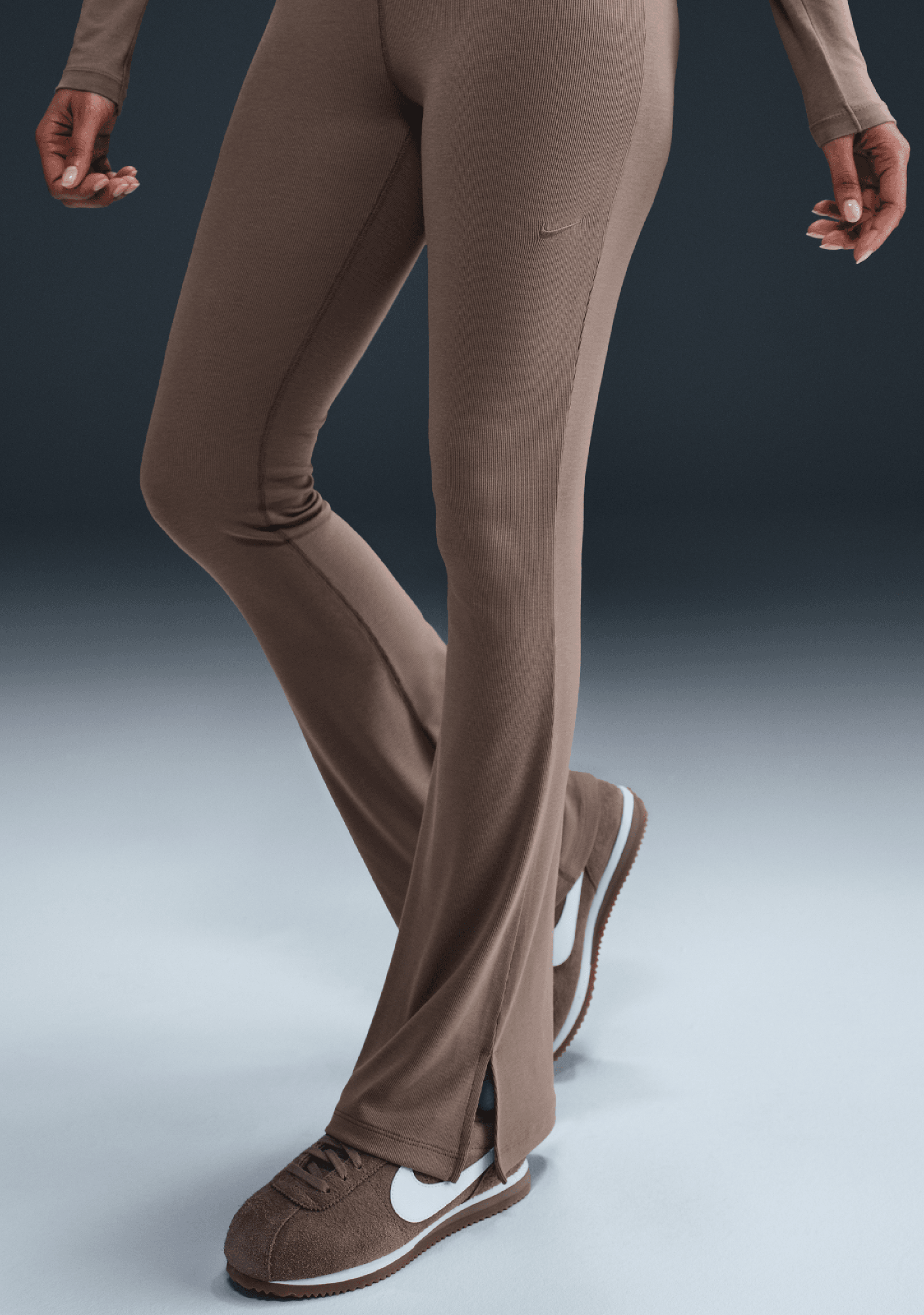 Nike Women's Tight Mini-Rib Flared Leggings