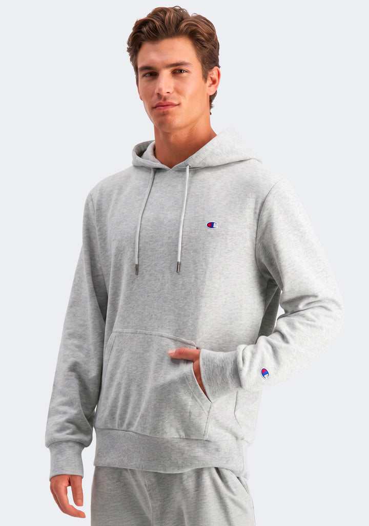 Champion Men’s Lightweight French Terry C Logo Hoodie Oxford Heather