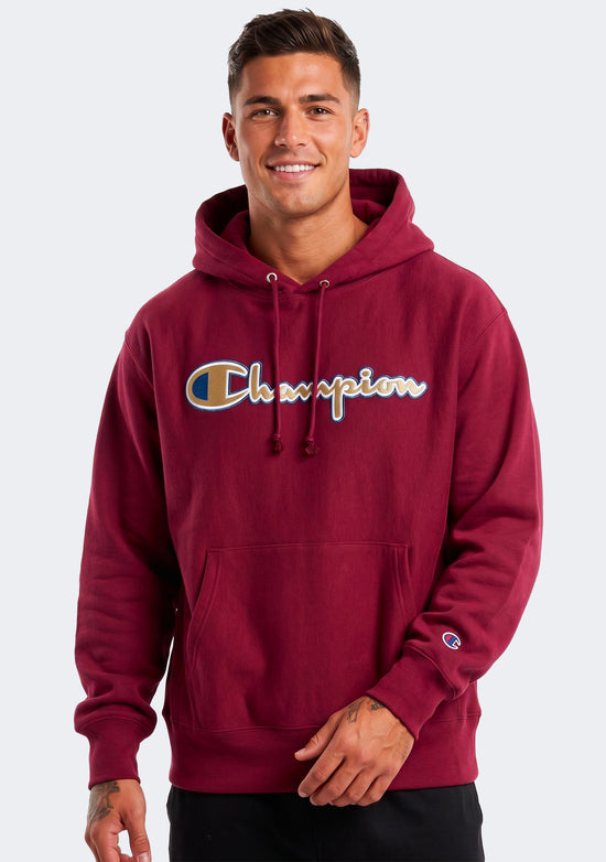 Champion Men's Reverse Weave Felt Script Hood