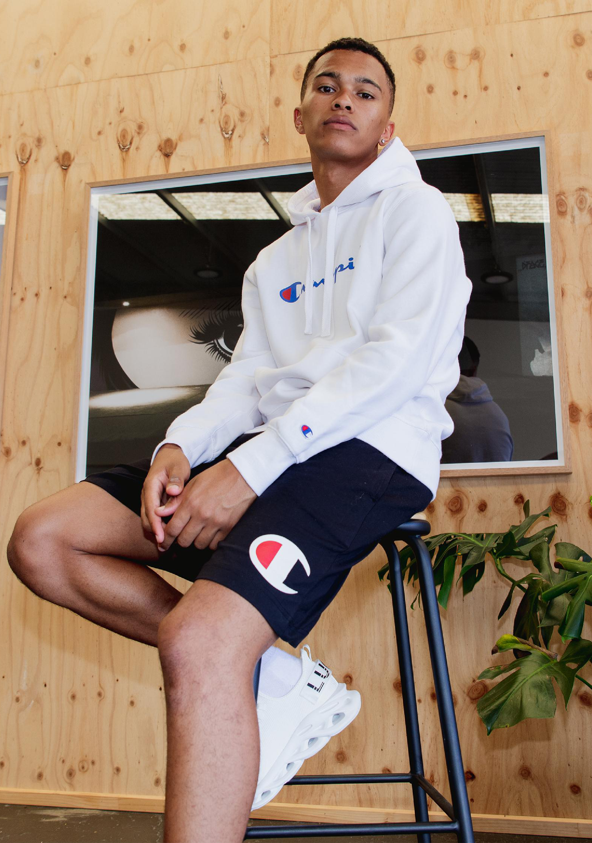 Champion Men's Big C Logo Jersey Shorts