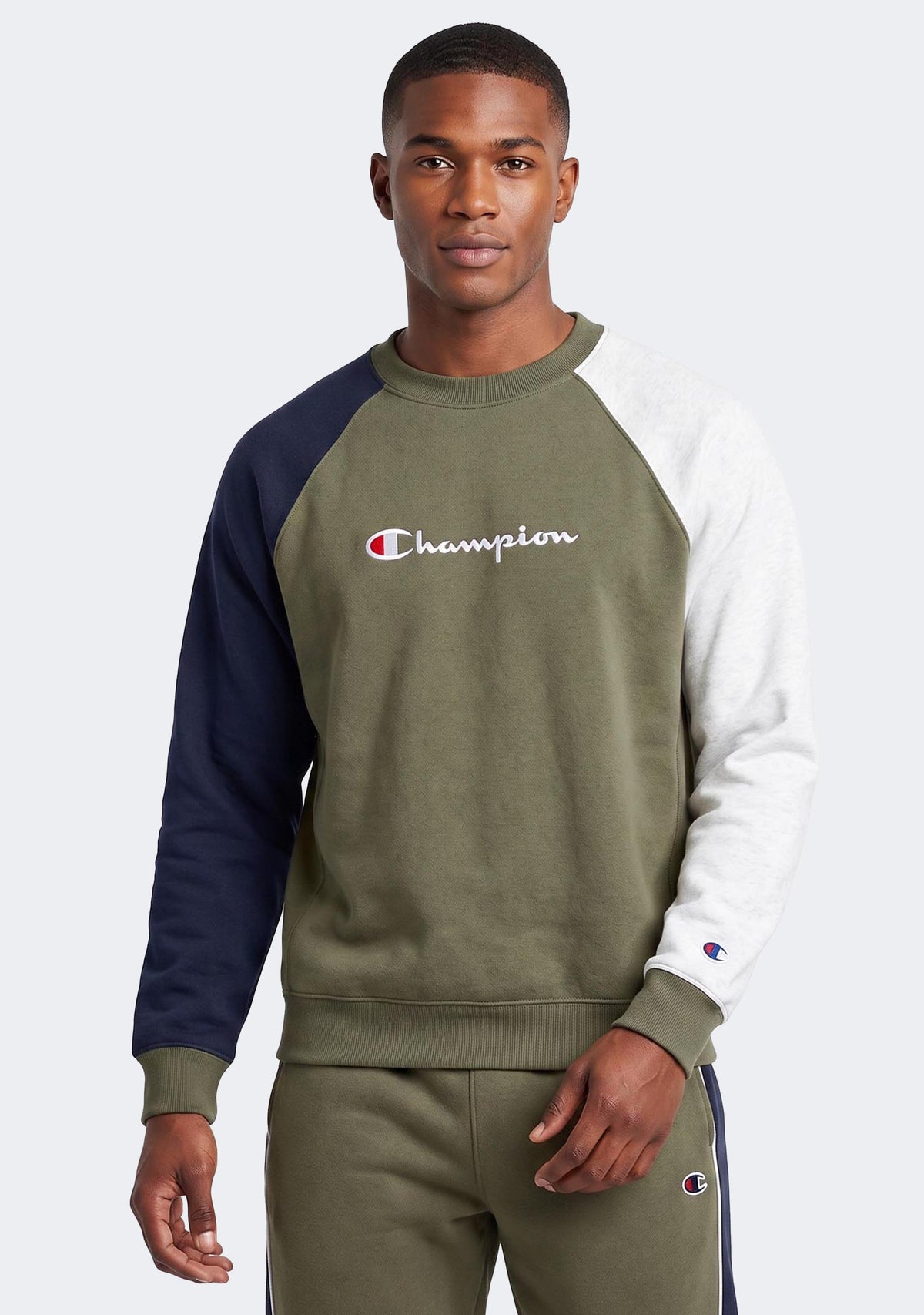 Champion Men’s French Terry Colour Block Crew