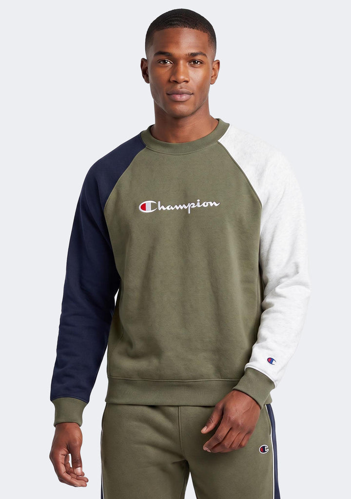 Champion Men’s French Terry Colour Block Crew